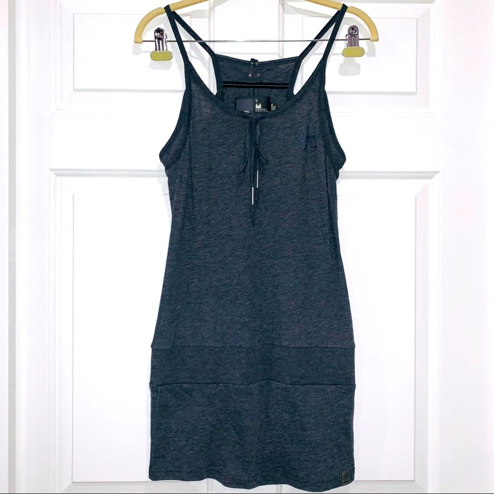 G-Star Raw Sporty Mini Gray Tank Dress Sz S